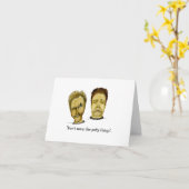 Zwei lustige Typ schwitzen die kleinen Dinge Karte (Gelbe Blume)