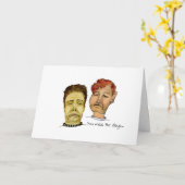 Zwei lustige Typ Vermissten die guten Ol Days Karte (Gelbe Blume)