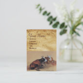 ZWEI LYING COWS Perchment Visitenkarte (Stehend Vorderseite)