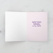 Zwei Mädchen 1. Geburtstagskarte Karte (Innenseite)