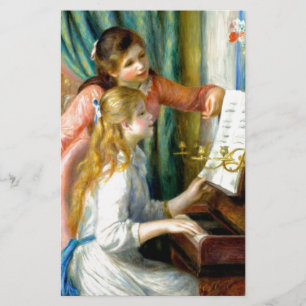 Zwei Mädchen am Klavier - Pierre Auguste Renoir Briefpapier