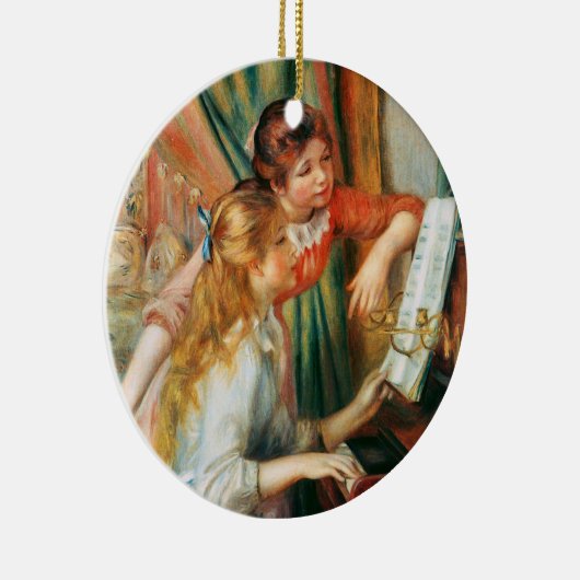 Zwei Mädchen am Klavier, Pierre Auguste Renoir Keramik Ornament (Rechts)