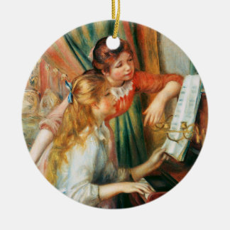 Zwei Mädchen am Klavier, Pierre Auguste Renoir Keramik Ornament