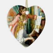 Zwei Mädchen am Klavier - Pierre Auguste Renoir Keramikornament (Rechts)