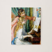 Zwei Mädchen am Klavier - Pierre Auguste Renoir Puzzle (Vertikal)