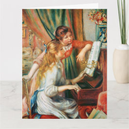 Zwei Mädchen am Piano von Renoir Big Karte