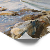 Zwei Mädchen beim Fischen, Sargent 1918  Poster (Ecke)