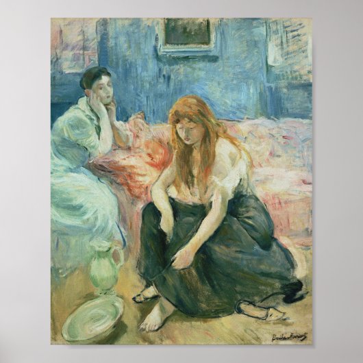 Zwei Mädchen | Berthe Morisot Poster (Vorne)