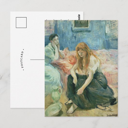 Zwei Mädchen | Berthe Morisot Postkarte (Vorne/Hinten)