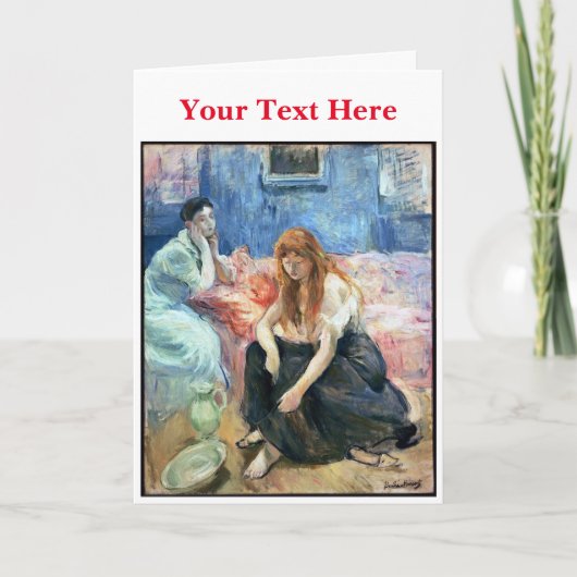 Zwei Mädchen (c.1894) von Berthe Morisot Dankeskarte (Vorderseite)