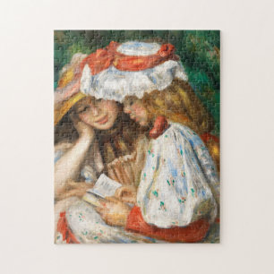 Zwei Mädchen, die von Pierre Auguste Renoir gelese Puzzle