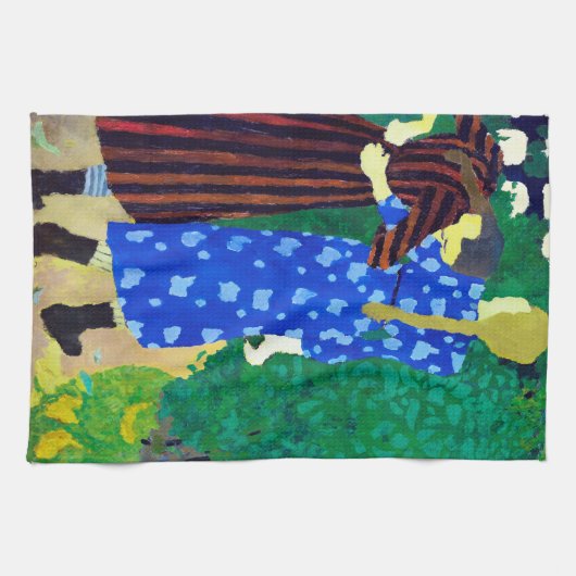 Zwei Mädchen, Edouard Vuillard Geschirrtuch (Horizontal)