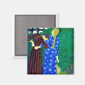 Zwei Mädchen, Edouard Vuillard Magnet (Vorderseite/Rückseite)