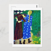 Zwei Mädchen, Edouard Vuillard Postkarte (Vorne/Hinten)