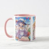 Zwei Mädchen in einer Sommerstimmung. Tasse (Links)