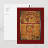 Zwei Mädchen in Herbstfarben Postkarte (Vorne/Hinten)