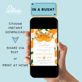 Zwei Mädchen kleine Süssen auf dem Weg Babydusche Einladung