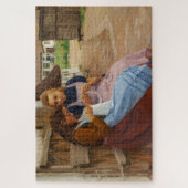 Zwei Mädchen mit Arbeit in einem Bauernhof Puzzle (Vertikal)