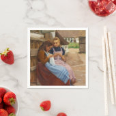 Zwei Mädchen mit Arbeit in einem Bauernhof Serviette (Beispiel)