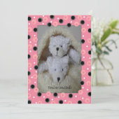 Zwei Mädchen mit Babydusche Einladung (Stehend Vorderseite)