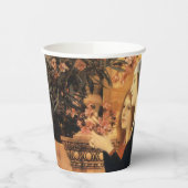 Zwei Mädchen mit einem Oleander von Gustav Klimt Pappbecher (Links)