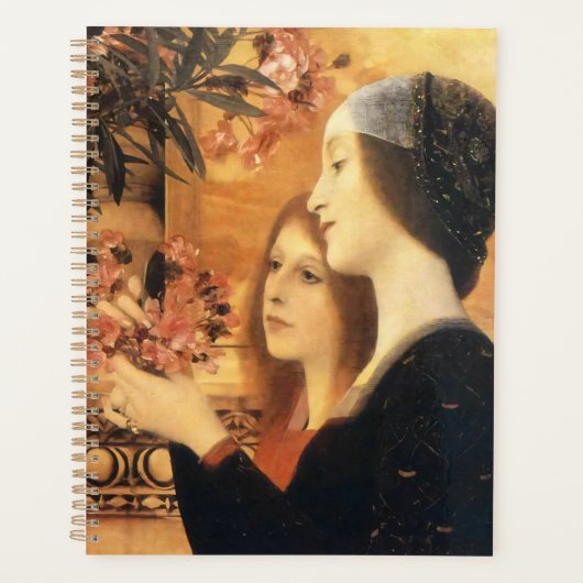 Zwei Mädchen mit einem Oleander von Gustav Klimt Planer (Vorderseite)