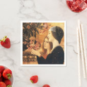 Zwei Mädchen mit einem Oleander von Gustav Klimt Serviette (Beispiel)