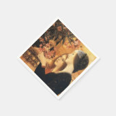 Zwei Mädchen mit einem Oleander von Gustav Klimt Serviette (Ecke)