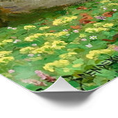 Zwei Mädchen pflücken im Frühjahrswald Blume Poster (Ecke)