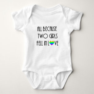 Zwei Mädchen sind in Liebe gefallen Baby Strampler