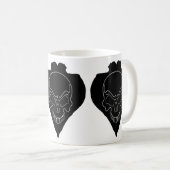Zwei Mädchen und Schädel Kaffeetasse (VorderseiteRechts)