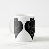 Zwei Mädchen und Schädel Kaffeetasse (Vorderseite Links)