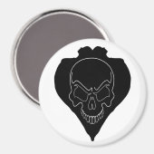 Zwei Mädchen und Schädel Magnet (Vorderseite/Rückseite)