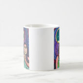 Zwei Mädchen unter dem Mond Kaffeetasse (Mittel)
