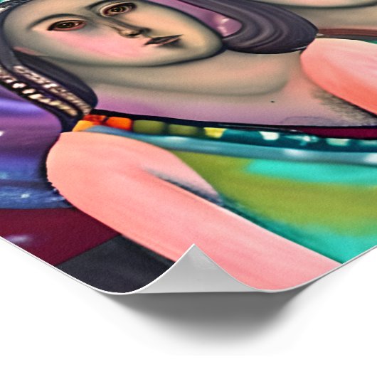 Zwei Mädchen unter dem Mond Poster (Ecke)