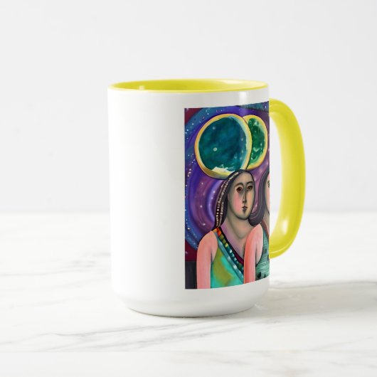 Zwei Mädchen unter dem Mond Tasse (VorderseiteRechts)