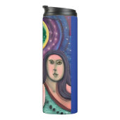 Zwei Mädchen unter dem Mond Thermosbecher (Nach rechts gedreht)