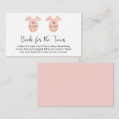 ZWEI Mädchenbücher für Babydusche Begleitkarte (Vorne/Hinten)