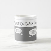 Zwei Maggoten am Schwarzen Freitag Kaffeetasse (Mittel)