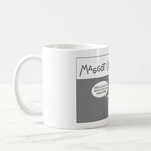 Zwei Maggoten am Schwarzen Freitag Kaffeetasse (Links)