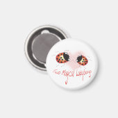 Zwei magische Ladybugs Magnet (Vorderseite/Rückseite)