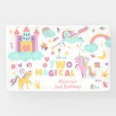 Zwei magische Regenbogenpastellfarben unicorn 2. G Banner (Horizontal)