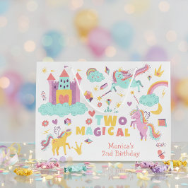 Zwei magische Regenbogenpastellfarben unicorn 2. G Große Geschenktüte