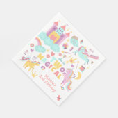 Zwei magische Regenbogenpastellfarben unicorn 2. G Serviette (Ecke)
