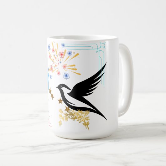 Zwei majestätische Vögel Kaffeetasse (VorderseiteRechts)