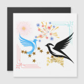 Zwei majestätische Vögel Magnetkarte (Vorne/Hinten)