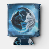 Zwei majestätische Wolfsköpfe Dosenkühler (Vorderseite)