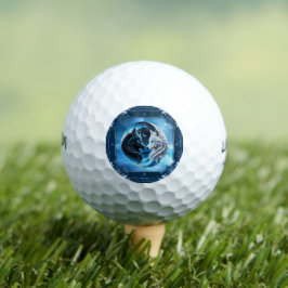 Zwei majestätische Wolfsköpfe Golfball