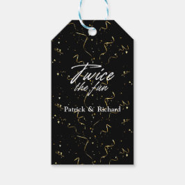 Zwei Mal der Spaß Freunde gemeinsamen Geburtstag D Geschenkanhänger