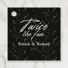 Zwei Mal der Spaß Freunde gemeinsamen Geburtstag D Geschenkanhänger